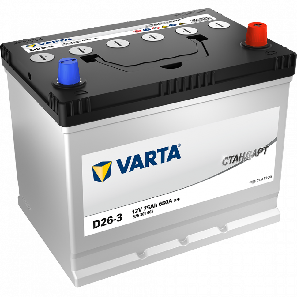 VARTA Стандарт 6СТ-75.0 575301068 D26-3
