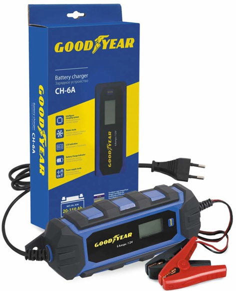 Автоматическое зарядное устройство GOODYEAR CH-6A (12В, 6А, 100Вт)