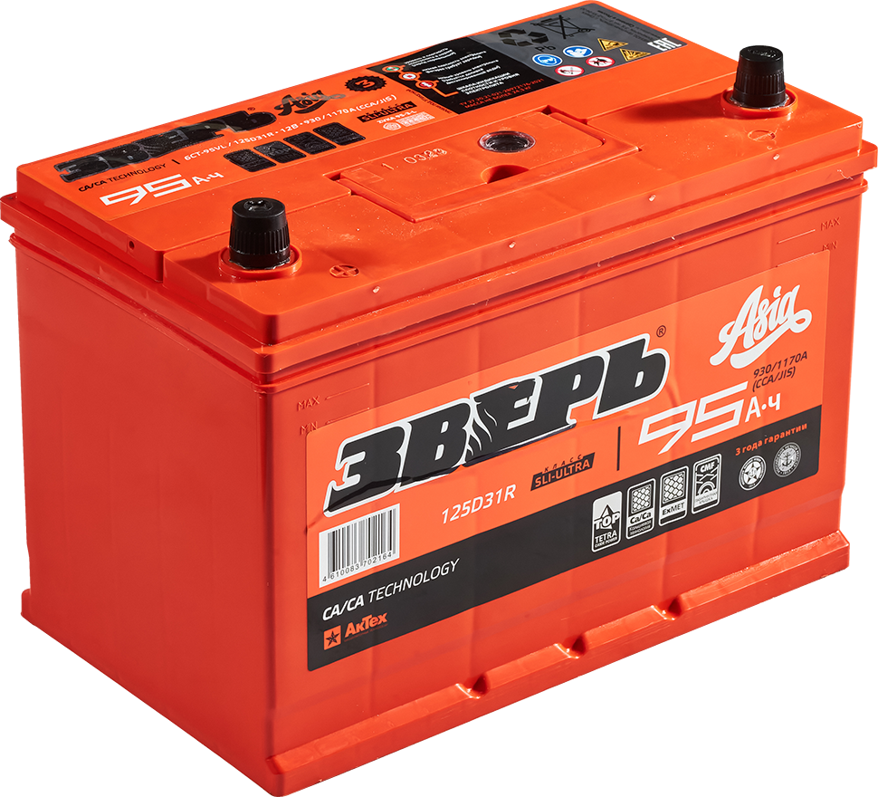 ЗВЕРЬ 6СТ-95VL Asia 125D31R ZVKA 95-3-L